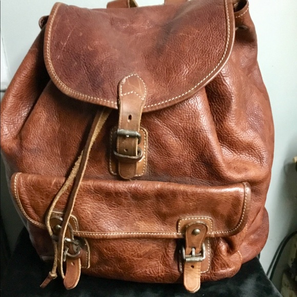 banana republic leather backpack